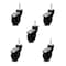 Service Caster 3 Inch Black Hooded Neoprene Rubber 8mm Threaded Stem Casters SCC, 5PK SCC-TS03S310-NPRB-BK-M815-5 - alternate 1